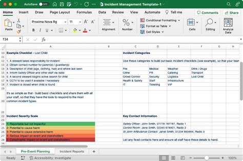 Enmaintenance Report Template Excel