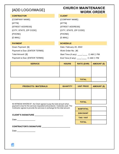 Enmaintenance Work Order Template Excel