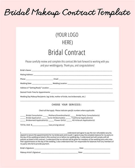 Enmakeup Contract Template