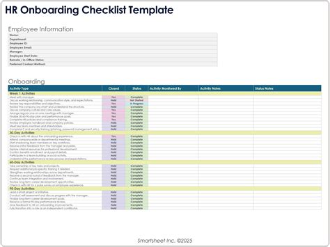 Enmanager Onboarding Checklist Template