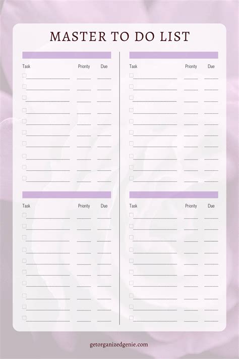 Enmaster To Do List Template