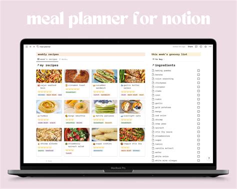 Enmeal Prep Notion Template