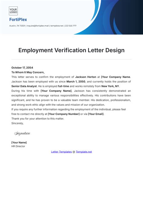 Enmethod Of Verification Letter Template