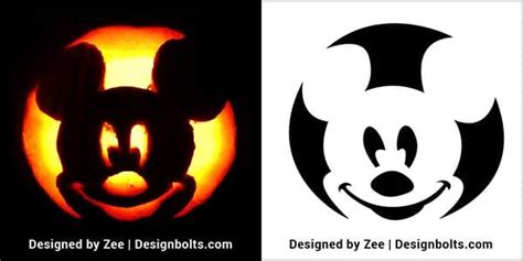 Enmickey Mouse Pumpkin Templates