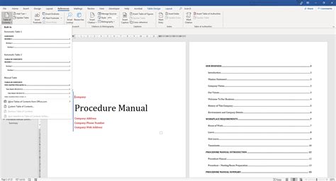 Enmicrosoft Word Policy And Procedure Manual Template