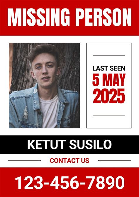 Enmissing Person Flyer Template