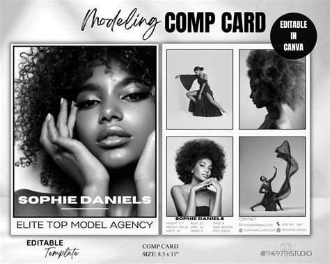 Enmodeling Comp Card Template