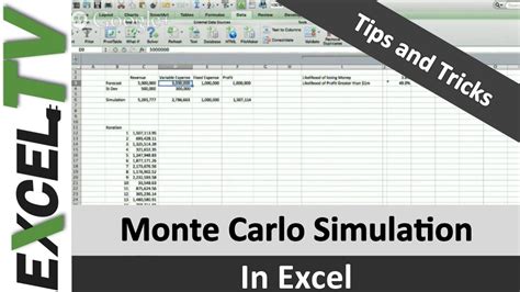 Enmonte Carlo Simulation Excel Template