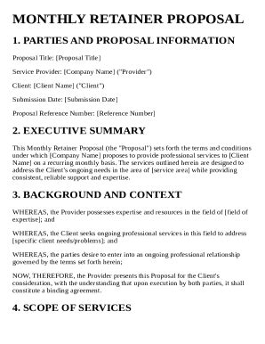 Enmonthly Retainer Proposal Template