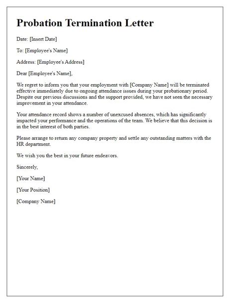 Enmotion To Terminate Probation Template