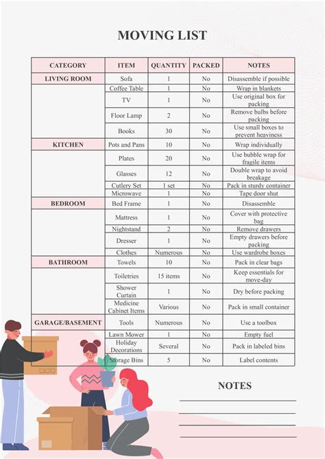 Enmoving List Template