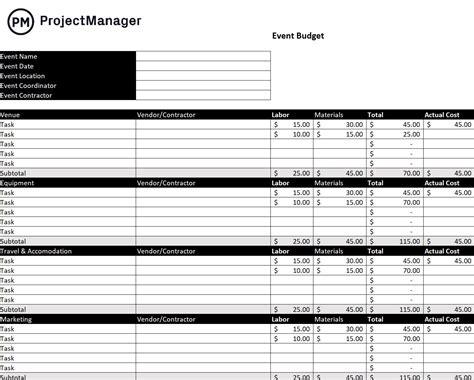 Ennotion Budget Template