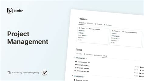 Ennotion For Project Management Template