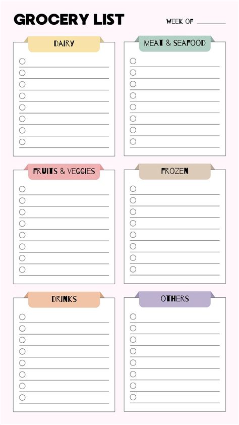 Ennotion Grocery List Template