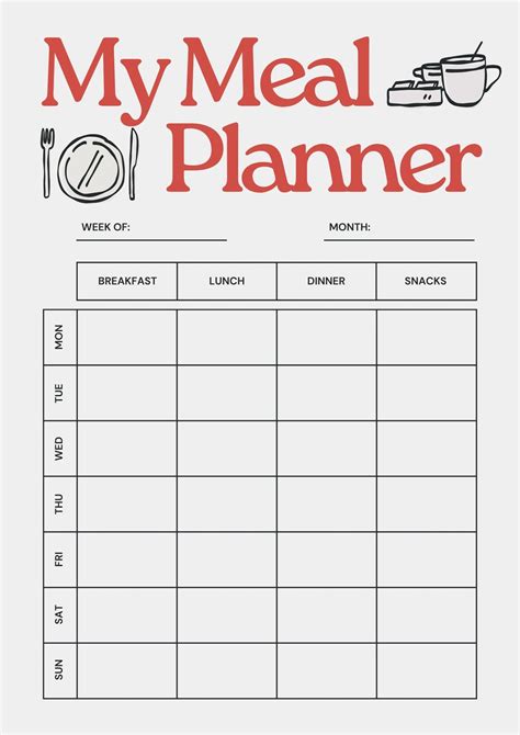 Ennotion Meal Planning Template