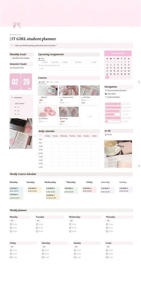 Ennotion Student Template Aesthetic