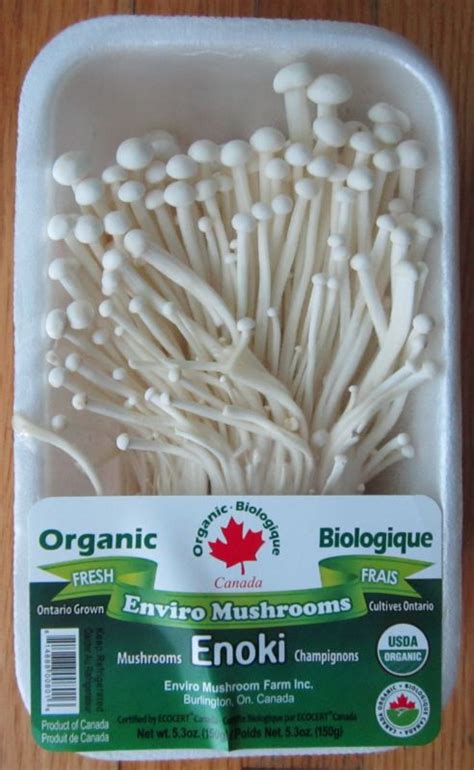 Enoki Mushrooms Package