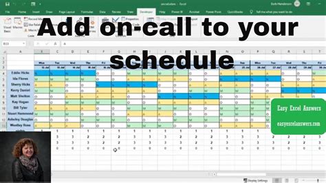 Enon Call Schedule Template Excel