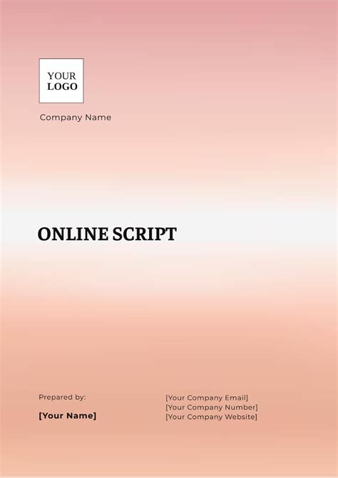 Enonline Course Script Template