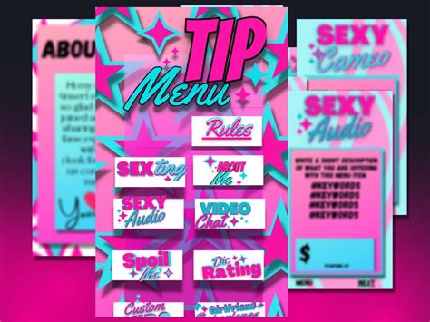 Enonlyfans Tip Menu Template