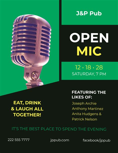 Enopen Mic Flyer Template
