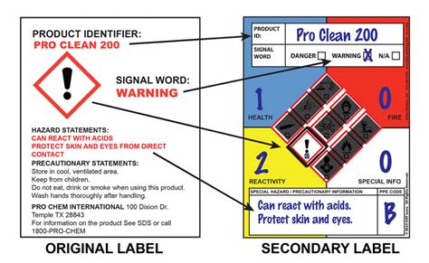Enosha Secondary Container Label Template