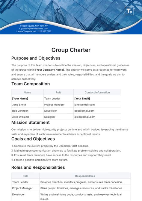 Enpartnership Charter Template