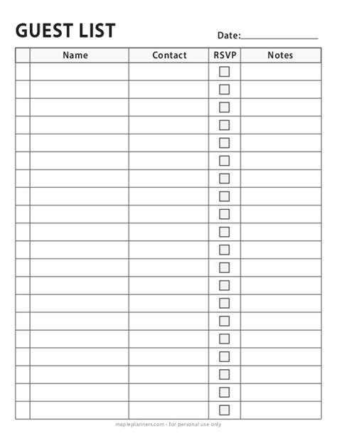 Enparty List Template