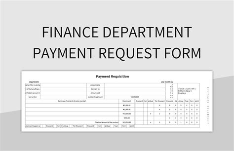 Enpayment Request Form Template