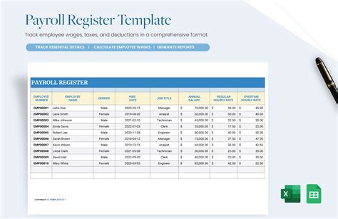 Enpayroll Register Template Excel