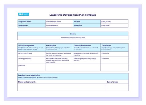 Enperformance Development Plan Template
