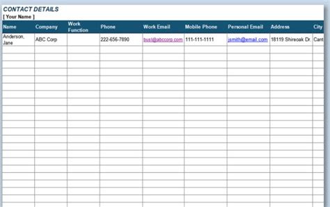 Enphone List Excel Template
