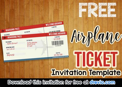 Enplane Ticket Invitation Template