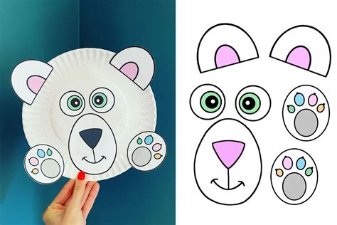 Enpolar Bear Face Template