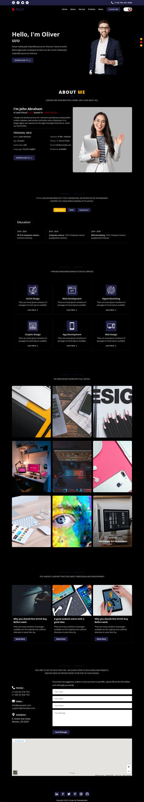 Enportfolio Html Template Free