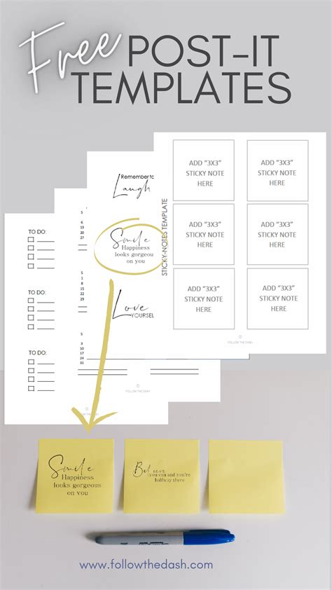 Enpost It Note Template For Printing