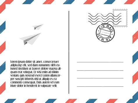 Enpostcard Backside Template