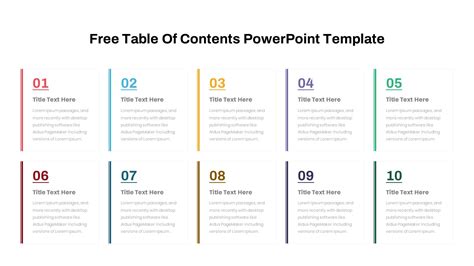 Enpowerpoint Table Of Contents Template
