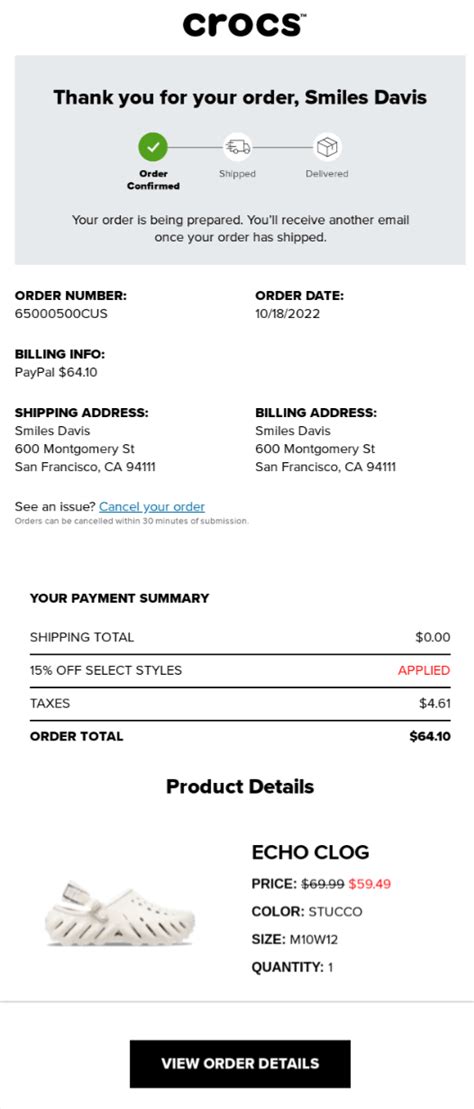 Enpre Order Email Template