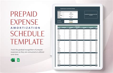 Enprepaid Expense Schedule Excel Template