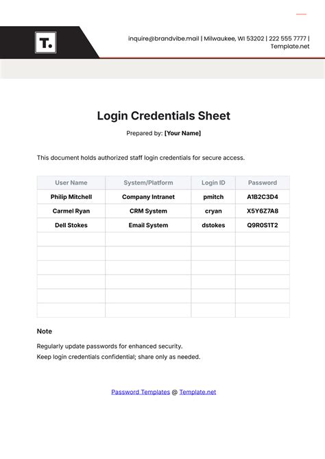 Enpress Credentials Template