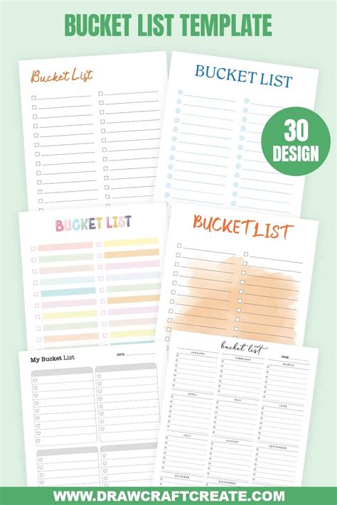 Enpretty Bucket List Template