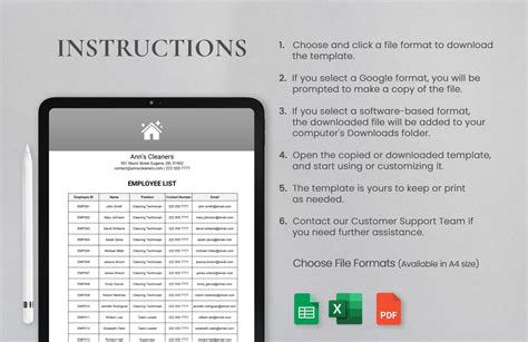 Enprice List Spreadsheet Template