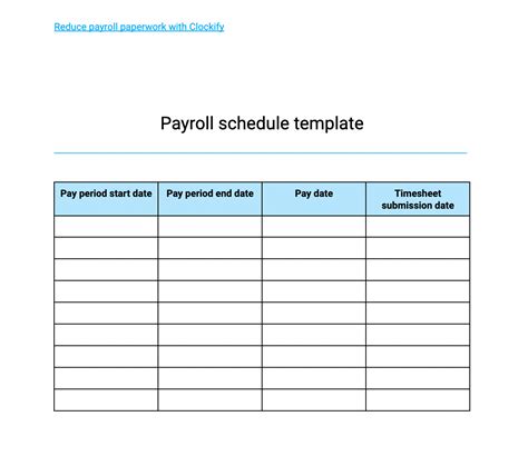 Enpricing Schedule Template
