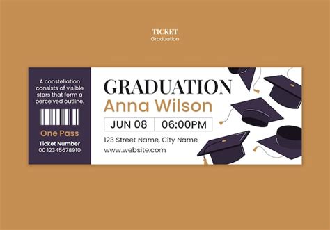 Enprintable Graduation Ticket Template