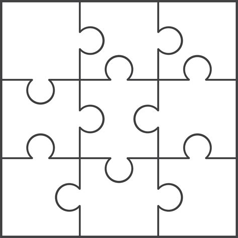 Enprintable Jigsaw Puzzle Template