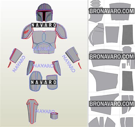 Enprintable Mandalorian Template