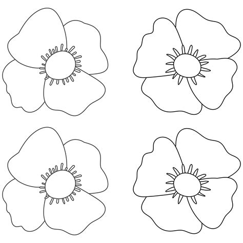 Enprintable Poppy Template