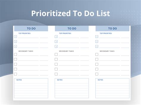 Enprioritized To Do List Template
