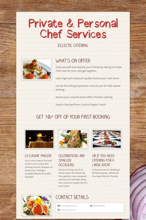 Enprivate Chef Menu Template